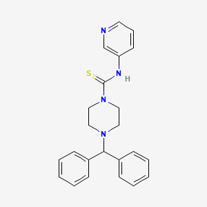 4-(diphenylmethyl)-N-(pyridin-3-yl)piperazine-1-carbothioamide