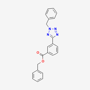 molecular formula C22H18N4O2 B3509486 BENZYL 3-(2-BENZYL-2H-1,2,3,4-TETRAZOL-5-YL)BENZOATE 