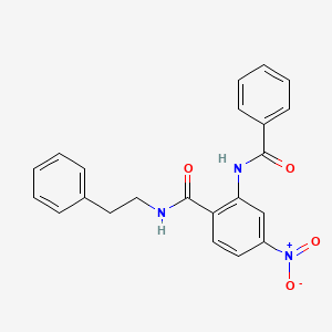 molecular formula C22H19N3O4 B3509495 2-benzamido-4-nitro-N-(2-phenylethyl)benzamide 