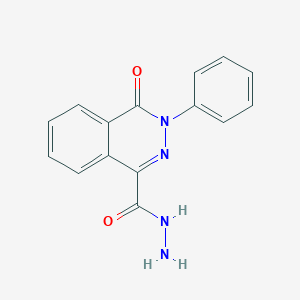 molecular formula C15H12N4O2 B035095 4-氧代-3-苯基-3,4-二氢酞嗪-1-碳酰肼 CAS No. 106882-45-5