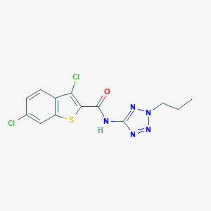 molecular formula C13H11Cl2N5OS B350950 3,6-dichloro-N-(2-propyl-2H-tetrazol-5-yl)-1-benzothiophene-2-carboxamide CAS No. 848214-54-0