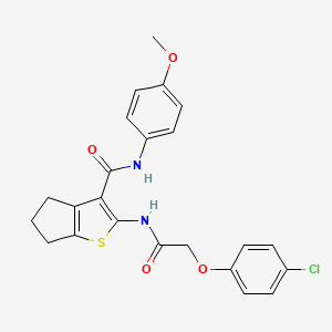 molecular formula C23H21ClN2O4S B3509509 2-[2-(4-chlorophenoxy)acetamido]-N-(4-methoxyphenyl)-4H,5H,6H-cyclopenta[b]thiophene-3-carboxamide 