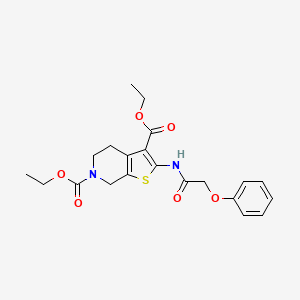 3,6-DIETHYL 2-(2-PHENOXYACETAMIDO)-4H,5H,6H,7H-THIENO[2,3-C]PYRIDINE-3,6-DICARBOXYLATE