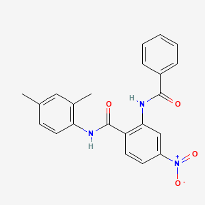 molecular formula C22H19N3O4 B3509514 2-benzamido-N-(2,4-dimethylphenyl)-4-nitrobenzamide 