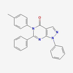 molecular formula C24H18N4O B3509519 5-(4-METHYLPHENYL)-1,6-DIPHENYL-1H,4H,5H-PYRAZOLO[3,4-D]PYRIMIDIN-4-ONE 