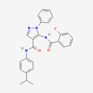 5-(2-FLUOROBENZAMIDO)-1-PHENYL-N-[4-(PROPAN-2-YL)PHENYL]-1H-PYRAZOLE-4-CARBOXAMIDE