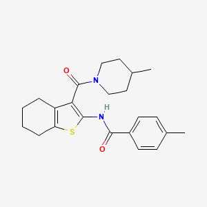 4-methyl-N-{3-[(4-methyl-1-piperidinyl)carbonyl]-4,5,6,7-tetrahydro-1-benzothien-2-yl}benzamide