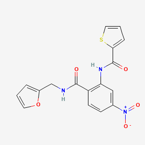 molecular formula C17H13N3O5S B3509558 N-(2-{[(2-furylmethyl)amino]carbonyl}-5-nitrophenyl)-2-thiophenecarboxamide 