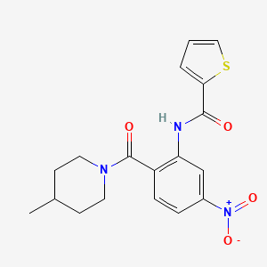 N-[2-(4-methylpiperidine-1-carbonyl)-5-nitrophenyl]thiophene-2-carboxamide