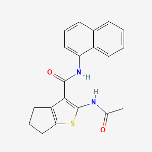 molecular formula C20H18N2O2S B3509580 2-(acetylamino)-N-1-naphthyl-5,6-dihydro-4H-cyclopenta[b]thiophene-3-carboxamide 