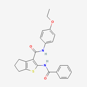 molecular formula C23H22N2O3S B3509589 2-(benzoylamino)-N-(4-ethoxyphenyl)-5,6-dihydro-4H-cyclopenta[b]thiophene-3-carboxamide 