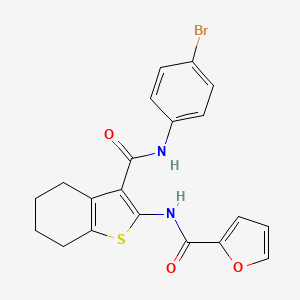 molecular formula C20H17BrN2O3S B3509637 N-{3-[(4-bromophenyl)carbamoyl]-4,5,6,7-tetrahydro-1-benzothiophen-2-yl}furan-2-carboxamide 