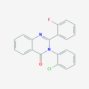 molecular formula C20H12ClFN2O B3509649 3-(2-Chlorophenyl)-2-(2-fluorophenyl)quinazolin-4-one CAS No. 6050-24-4