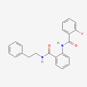 2-fluoro-N-(2-{[(2-phenylethyl)amino]carbonyl}phenyl)benzamide