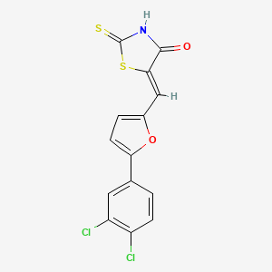 (5Z)-5-{[5-(3,4-dichlorophenyl)furan-2-yl]methylidene}-2-sulfanylidene-1,3-thiazolidin-4-one