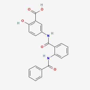 molecular formula C21H16N2O5 B3509723 5-{[2-(benzoylamino)benzoyl]amino}-2-hydroxybenzoic acid 