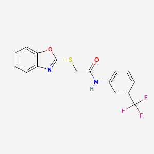 2-(1,3-benzoxazol-2-ylsulfanyl)-N-[3-(trifluoromethyl)phenyl]acetamide