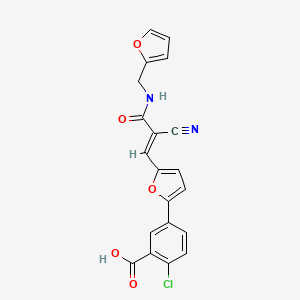 2-chloro-5-(5-{2-cyano-3-[(2-furylmethyl)amino]-3-oxo-1-propen-1-yl}-2-furyl)benzoic acid