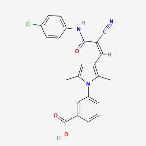 3-(3-{3-[(4-chlorophenyl)amino]-2-cyano-3-oxo-1-propen-1-yl}-2,5-dimethyl-1H-pyrrol-1-yl)benzoic acid