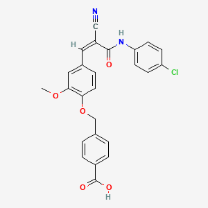 4-[(4-{3-[(4-chlorophenyl)amino]-2-cyano-3-oxo-1-propen-1-yl}-2-methoxyphenoxy)methyl]benzoic acid