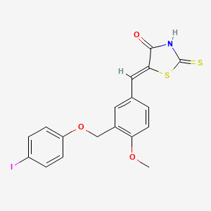 5-{3-[(4-iodophenoxy)methyl]-4-methoxybenzylidene}-2-thioxo-1,3-thiazolidin-4-one