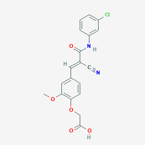 (4-{3-[(3-chlorophenyl)amino]-2-cyano-3-oxo-1-propen-1-yl}-2-methoxyphenoxy)acetic acid