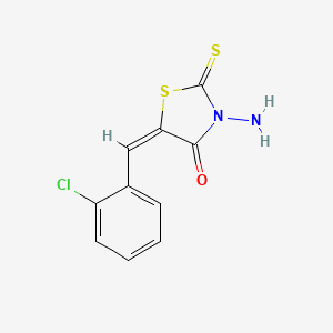 (5E)-3-amino-5-[(2-chlorophenyl)methylidene]-2-sulfanylidene-1,3-thiazolidin-4-one