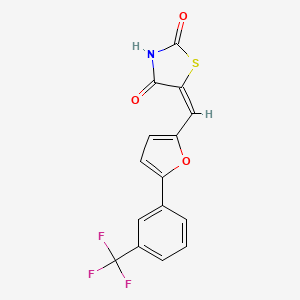 molecular formula C15H8F3NO3S B3509801 5-({5-[3-(Trifluoromethyl)phenyl]-2-furyl}methylene)-1,3-thiazolidine-2,4-dion e 