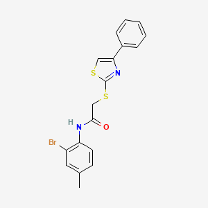 N-(2-bromo-4-methylphenyl)-2-[(4-phenyl-1,3-thiazol-2-yl)thio]acetamide