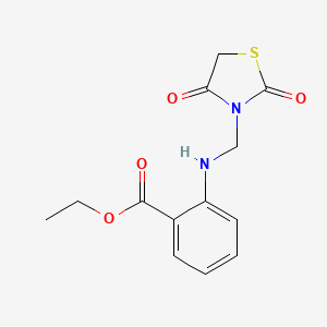 ethyl 2-(((2,4-dioxothiazolidin-3-yl)methyl)amino)benzoate