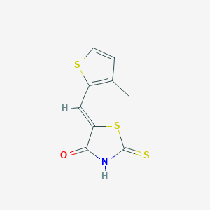 (5Z)-5-[(3-methylthiophen-2-yl)methylidene]-2-sulfanylidene-1,3-thiazolidin-4-one