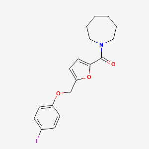 molecular formula C18H20INO3 B3509857 Azepan-1-yl-[5-[(4-iodophenoxy)methyl]furan-2-yl]methanone 