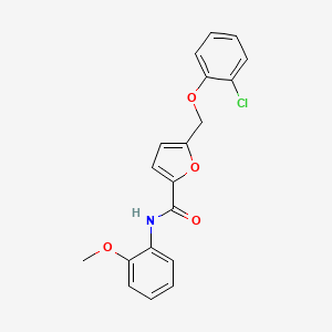 molecular formula C19H16ClNO4 B3509861 5-[(2-chlorophenoxy)methyl]-N-(2-methoxyphenyl)-2-furamide 