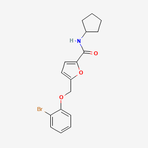 5-[(2-bromophenoxy)methyl]-N-cyclopentylfuran-2-carboxamide