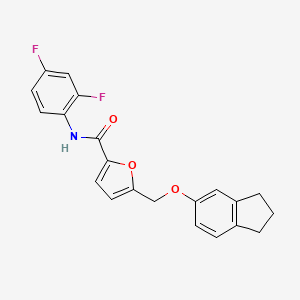 molecular formula C21H17F2NO3 B3509876 N-(2,4-difluorophenyl)-5-[(2,3-dihydro-1H-inden-5-yloxy)methyl]furan-2-carboxamide 