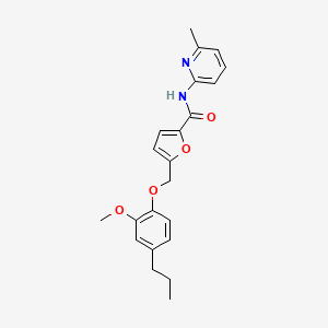 5-[(2-methoxy-4-propylphenoxy)methyl]-N-(6-methylpyridin-2-yl)furan-2-carboxamide