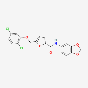 molecular formula C19H13Cl2NO5 B3509882 N-1,3-benzodioxol-5-yl-5-[(2,5-dichlorophenoxy)methyl]-2-furamide 