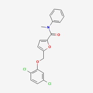 molecular formula C19H15Cl2NO3 B3509903 5-[(2,5-dichlorophenoxy)methyl]-N-methyl-N-phenylfuran-2-carboxamide 