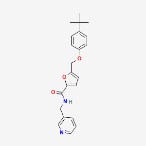 molecular formula C22H24N2O3 B3509919 5-[(4-tert-butylphenoxy)methyl]-N-(3-pyridinylmethyl)-2-furamide 