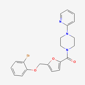 molecular formula C21H20BrN3O3 B3509925 1-{5-[(2-BROMOPHENOXY)METHYL]FURAN-2-CARBONYL}-4-(PYRIDIN-2-YL)PIPERAZINE 