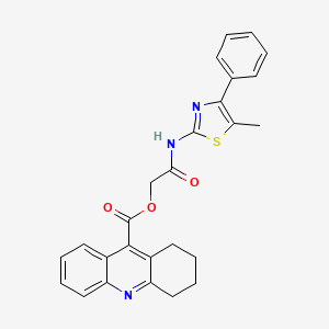 2-[(5-methyl-4-phenyl-1,3-thiazol-2-yl)amino]-2-oxoethyl 1,2,3,4-tetrahydro-9-acridinecarboxylate