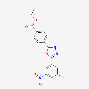 ethyl 4-[5-(3-iodo-5-nitrophenyl)-1,3,4-oxadiazol-2-yl]benzoate