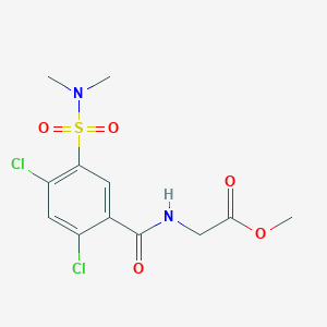 METHYL 2-{[2,4-DICHLORO-5-(DIMETHYLSULFAMOYL)PHENYL]FORMAMIDO}ACETATE