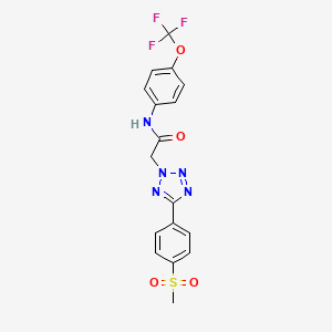 molecular formula C17H14F3N5O4S B3509986 2-[5-(4-METHANESULFONYLPHENYL)-2H-1,2,3,4-TETRAZOL-2-YL]-N-[4-(TRIFLUOROMETHOXY)PHENYL]ACETAMIDE 