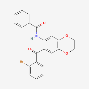 N-[7-(2-bromobenzoyl)-2,3-dihydro-1,4-benzodioxin-6-yl]benzamide