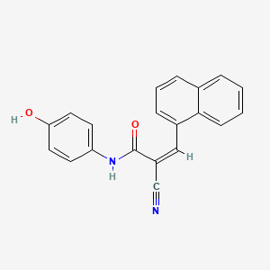 (Z)-2-cyano-N-(4-hydroxyphenyl)-3-naphthalen-1-ylprop-2-enamide