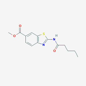 molecular formula C14H16N2O3S B351005 Methyl 2-(pentanoylamino)-1,3-benzothiazole-6-carboxylate CAS No. 864860-57-1