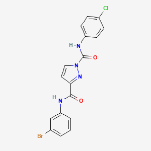 molecular formula C17H12BrClN4O2 B3510075 N~3~-(3-bromophenyl)-N~1~-(4-chlorophenyl)-1H-pyrazole-1,3-dicarboxamide 