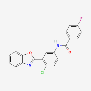 N-[3-(1,3-benzoxazol-2-yl)-4-chlorophenyl]-4-fluorobenzamide