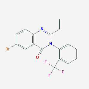 6-bromo-2-ethyl-3-[2-(trifluoromethyl)phenyl]-4(3H)-quinazolinone